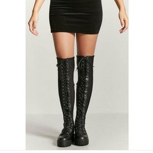 Over the knee / thigh high combat boots